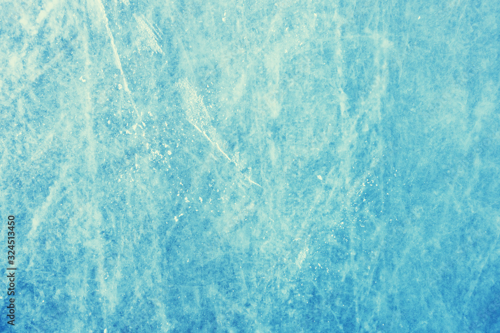 Fototapeta premium patterns on the ice surface, winter background