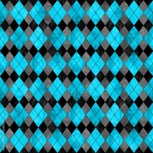 Wallpaper Mural Colorful argyle seamless plaid pattern. Watercolor hand drawn texture background. Torontodigital.ca