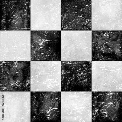 Black, white, gray checkere...