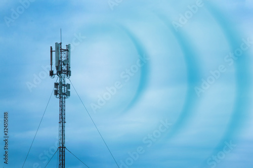 5G. Mobile antenna. G network. 4 g. Radio tower. Radio waves and the Internet.