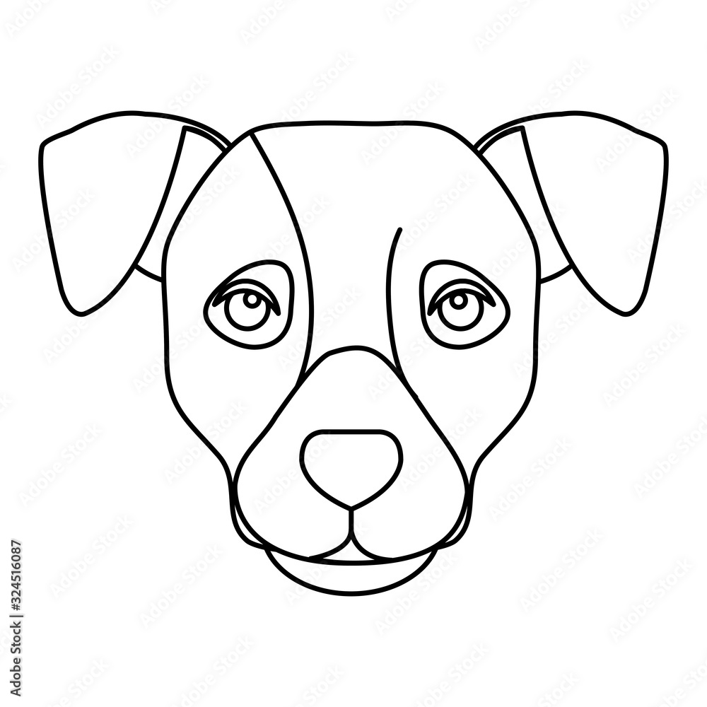 face of dog line style icon vector illustration design face of dog line style icon vector illustration design