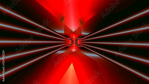 Wallpaper Mural Sfondo rosso e nero con fasci di luce bianchi Torontodigital.ca