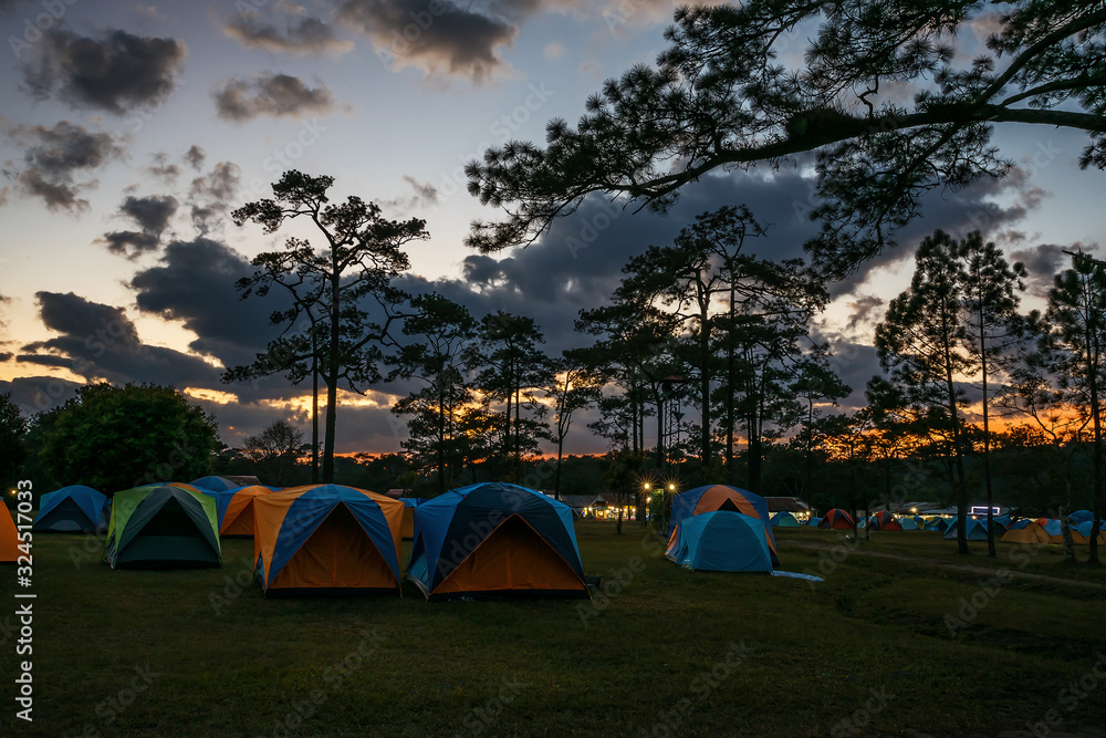 Tent in national park. Tent in national park.