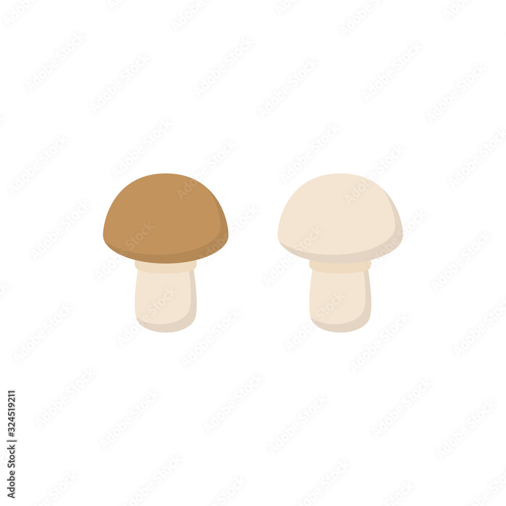 Fototapeta premium Champignon mushroom icon flat style