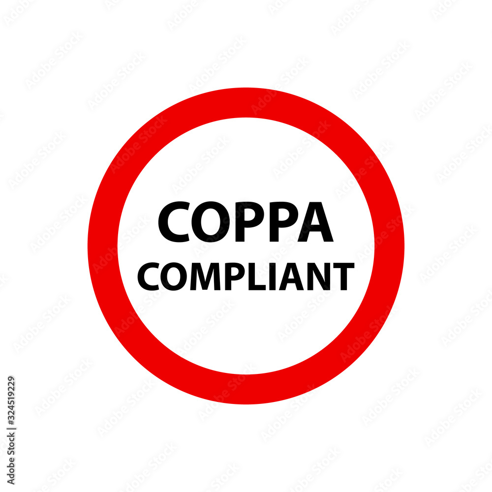Coppa compliant icon symbol simple design Coppa compliant icon symbol simple design