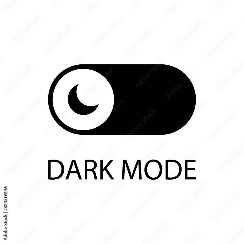 Dark mode button icon simple design Dark mode button icon simple design