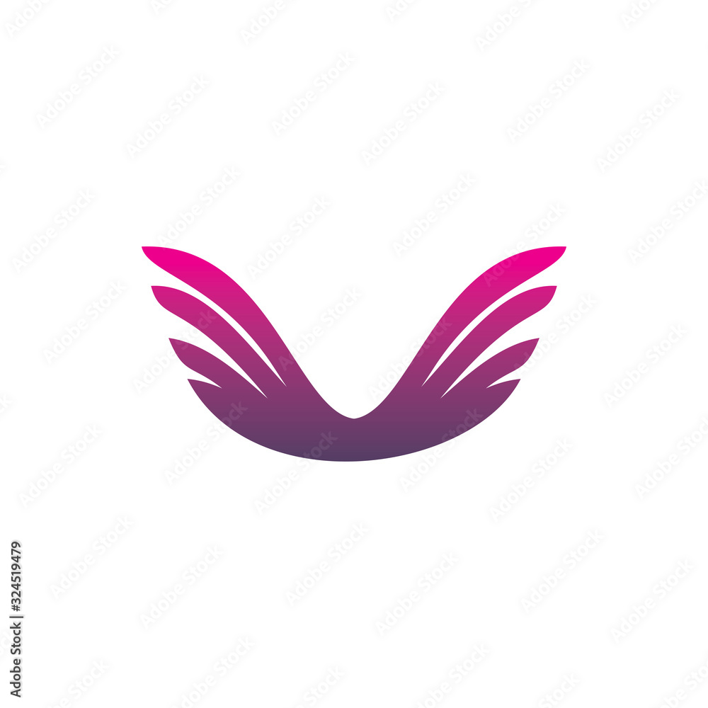 modern color shape wing king logo design modern color shape wing king logo design