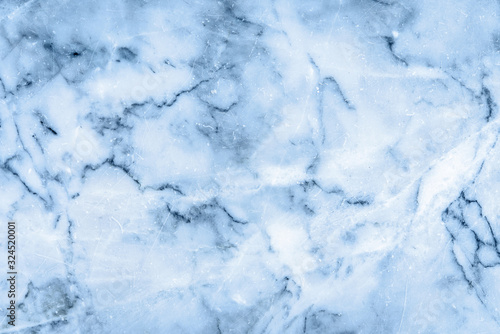 Blue marble patterned texture background for interior design	