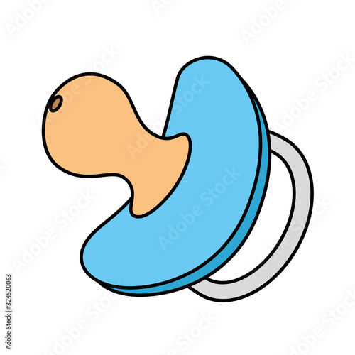 cute pacifier baby isolated icon vector illustration design