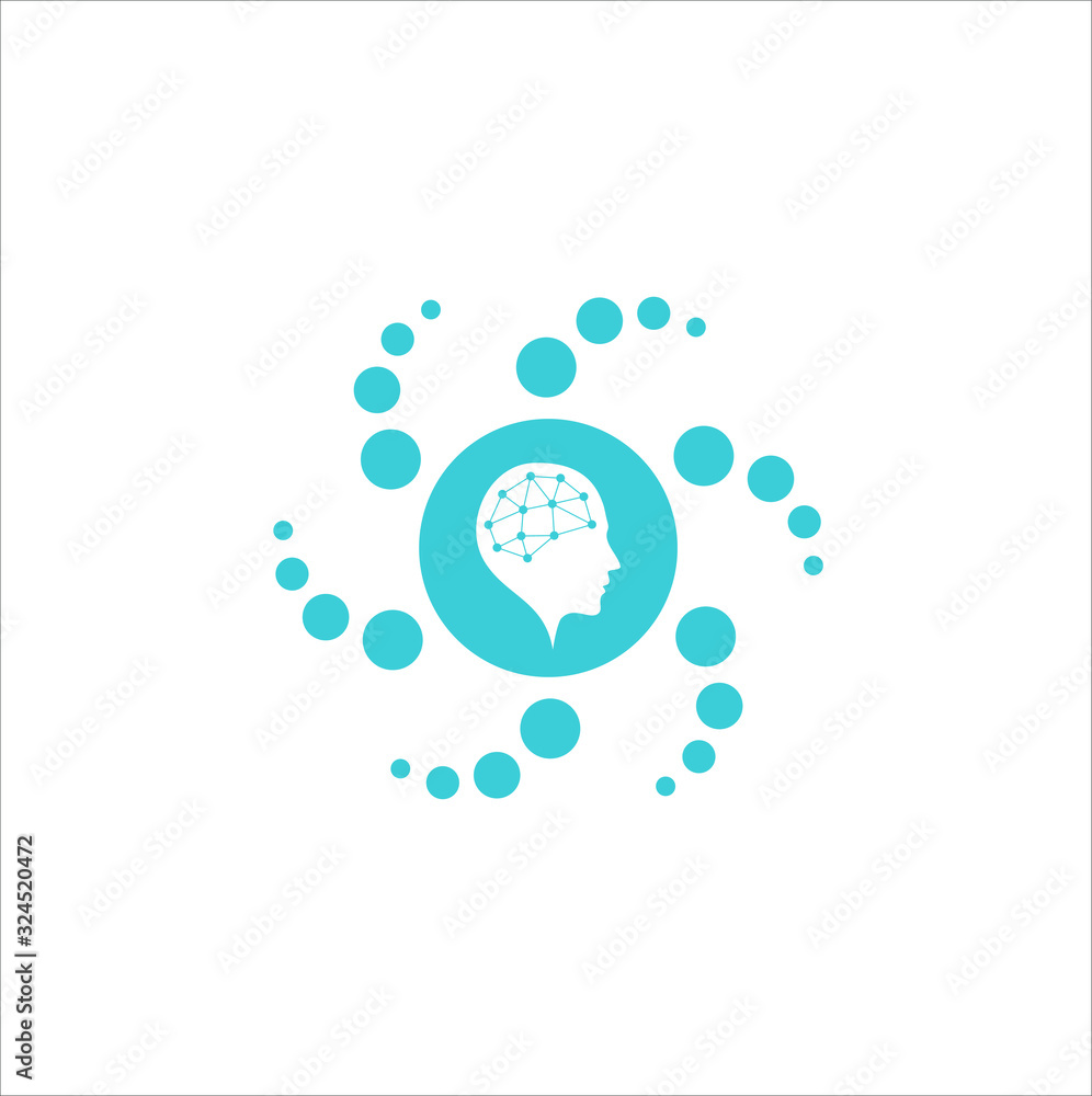 brain and medical water logo concept. Health water logo designs vector brain and medical water logo concept. Health water logo designs vector