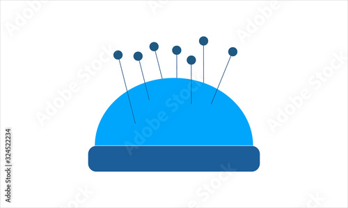 Pin cushion icon for sewing and crafting tools