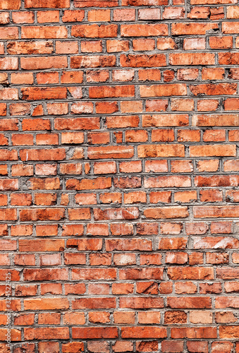 Red brick wall as background texture