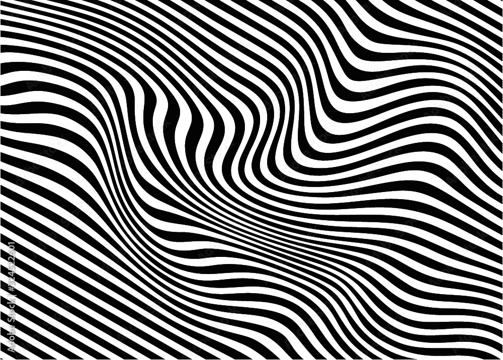 Beautiful modern background of black and white swirling lines. Vector illustration
