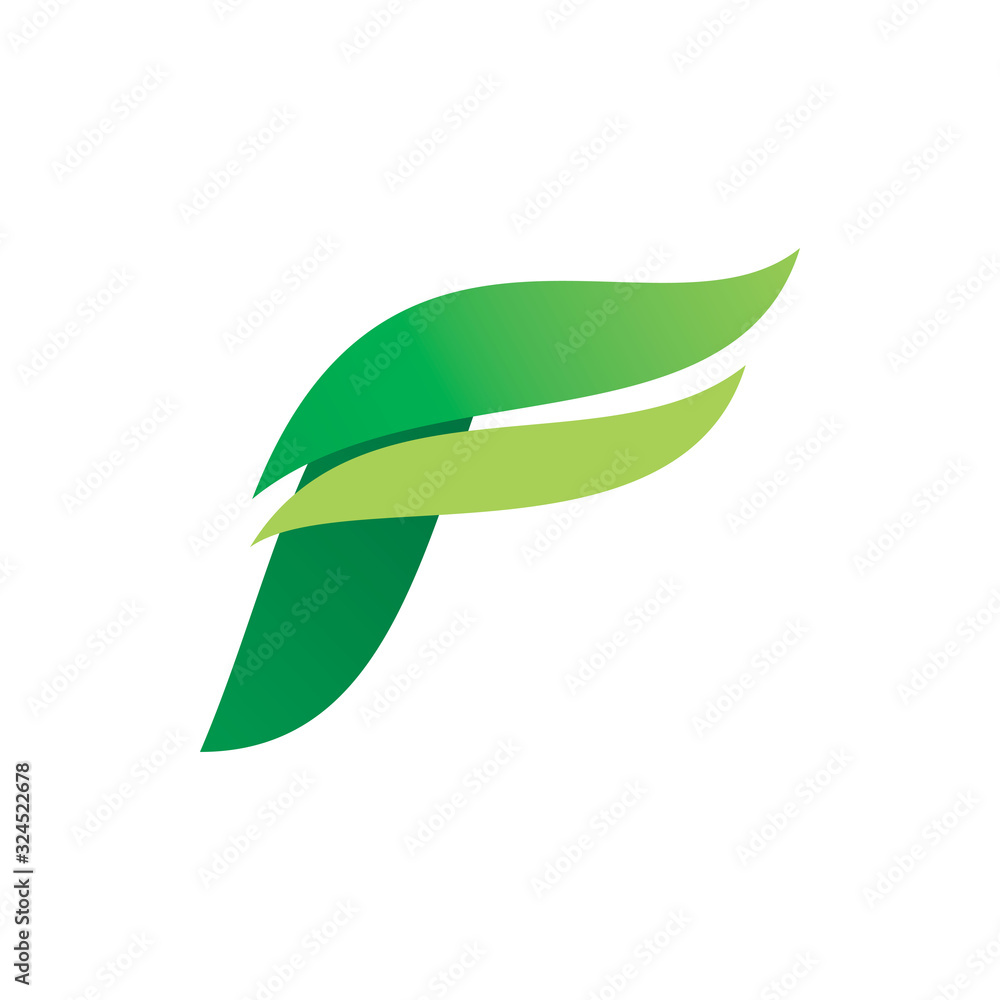green leaf nature letter f logo design green leaf nature letter f logo design