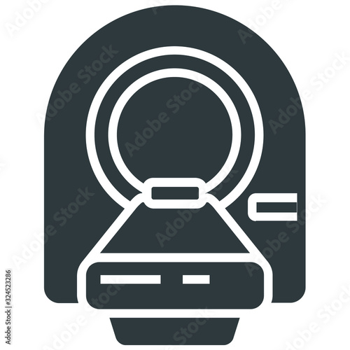 Mri tomography icon on white background