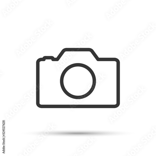 Camera icon. Photo camera thin line. Vector