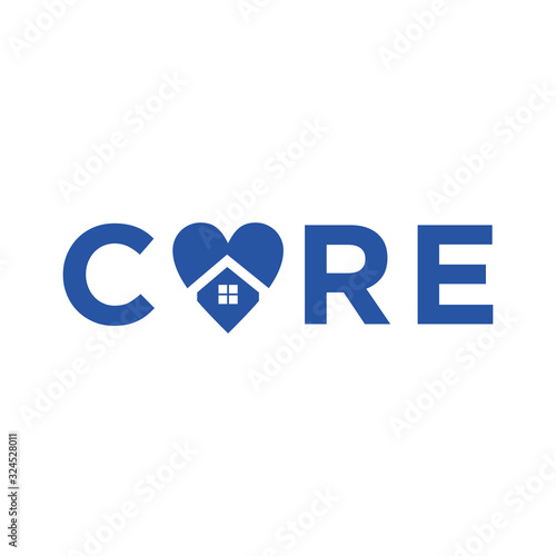 Medical and home care logo design with minimalist vector concept, creative monogram symbol for brokerage, real estate, and home care services, modern and clean branding identity