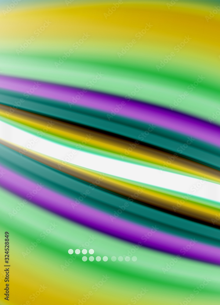 Wave lines abstract background, smooth silk design with rainbow style colors. Liquid fluid color waves. Vector Illustration Wave lines abstract background, smooth silk design with rainbow style colors. Liquid fluid color waves. Vector Illustration