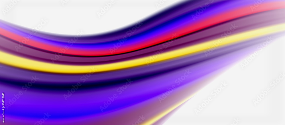 Wave lines abstract background, smooth silk design with rainbow style colors. Liquid fluid color waves. Vector Illustration Wave lines abstract background, smooth silk design with rainbow style colors. Liquid fluid color waves. Vector Illustration