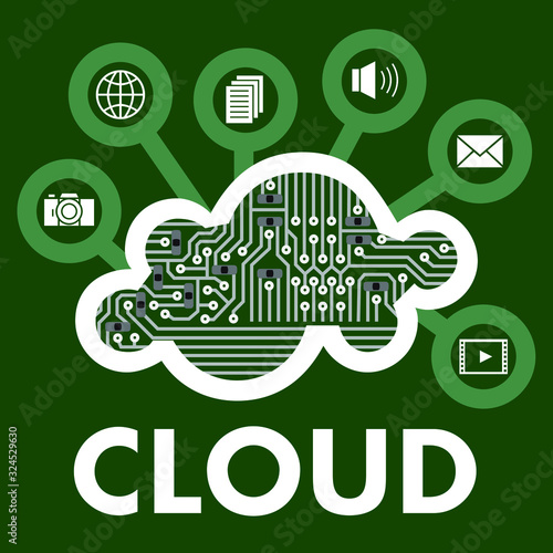 logo pour le « CLOUD » sous forme de schéma technologique.
