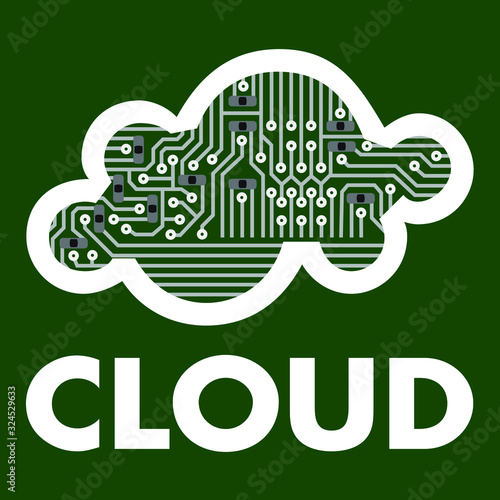 Logo simple pour illustrer la technologie du « CLOUD ».