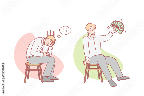 Poverty and wealth set concept