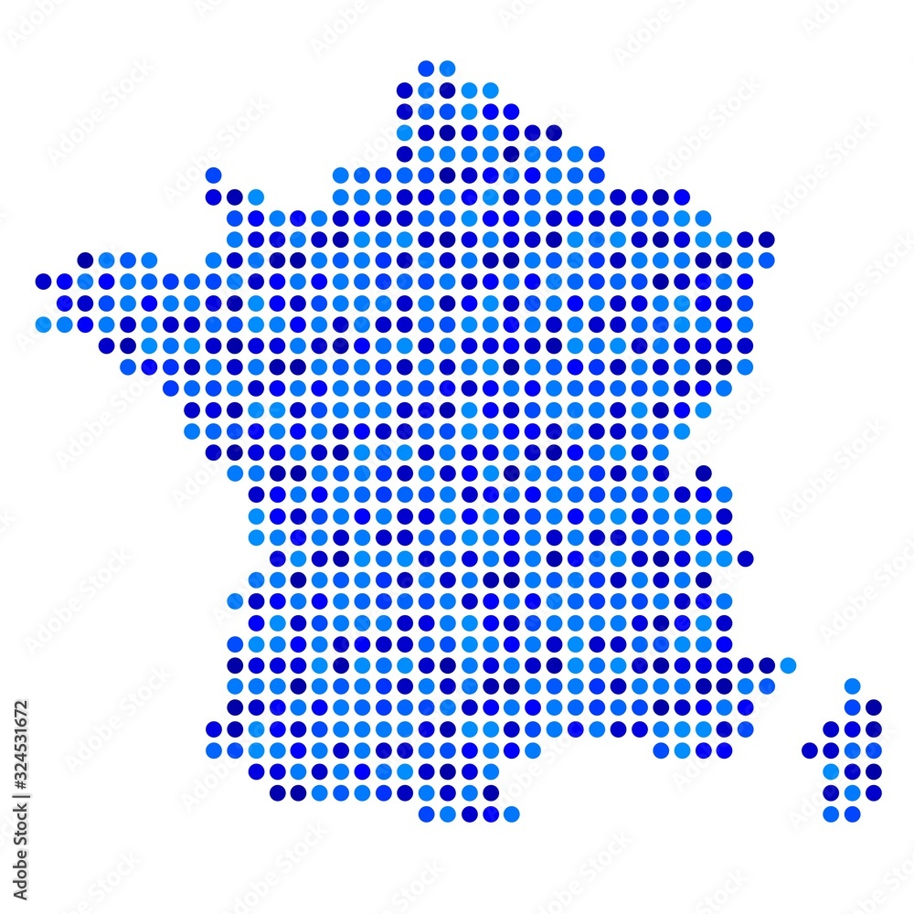 map of france in vector quality