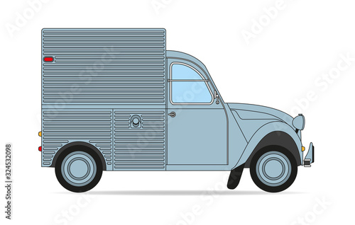 Französischer alter Kastenwagen