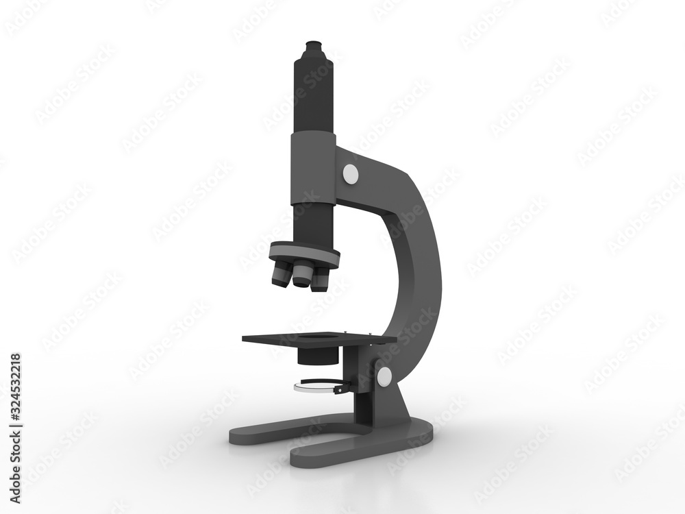 3d rendering Microscope 3d rendering Microscope