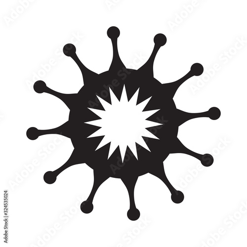 Microbe icon of a bacterium isolated on a white background. Vector image