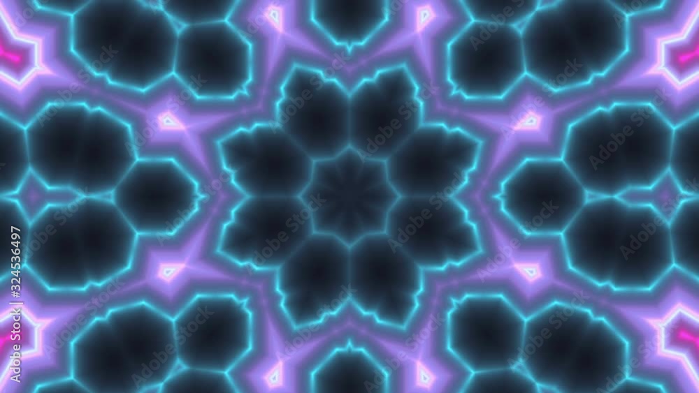 3d Looped abstract ornate decorative background. Hypnotic trendy neon colored kaleidoscope. 3d Looped abstract ornate decorative background. Hypnotic trendy neon colored kaleidoscope.