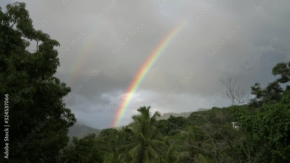 Rainbow over the paradise Mahe Island Seychelles. Rainbow over the paradise Mahe Island Seychelles.
