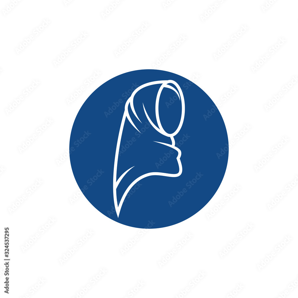 muslim veil Logo template vector illustration design muslim veil Logo template vector illustration design