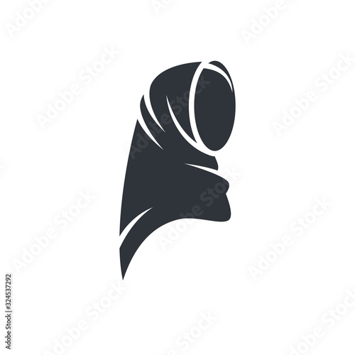 muslim veil Logo template vector illustration design