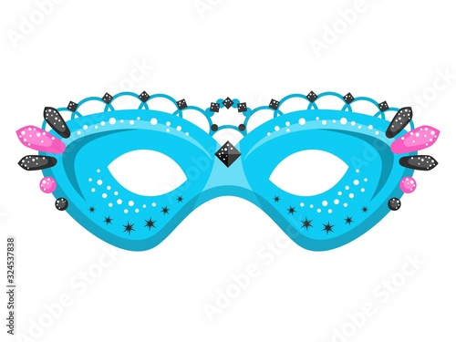 Colorful carnival mask on white background