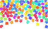 Business conundrum jigsaw puzzle rainbow colors 