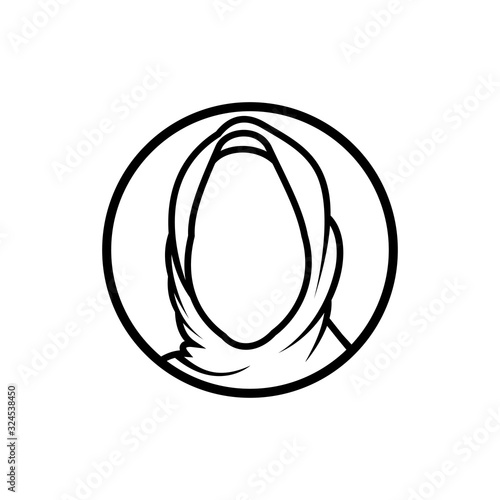 muslim veil Logo template vector illustration design