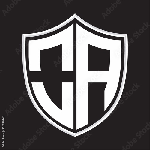 Free Download OA Logo monogram with shield shape isolated on outline design template - GFXLoad