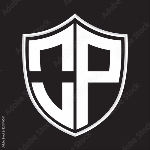 Free Download OP Logo monogram with shield shape isolated on outline design template - GFXLoad