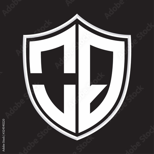 Free Download OQ Logo monogram with shield shape isolated on outline design template - GFXLoad