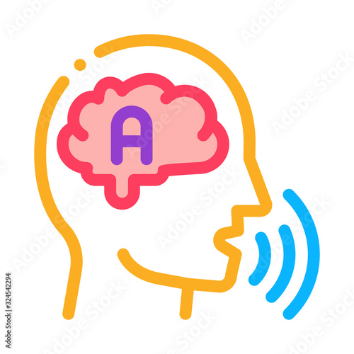 Thinking Out Loud Icon Vector. Outline Thinking Out Loud Sign. Isolated Contour Symbol Illustration