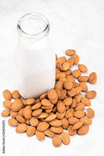 Almond Milk. Alternative Non Dairy Oraganic Milk. Plant Based Food