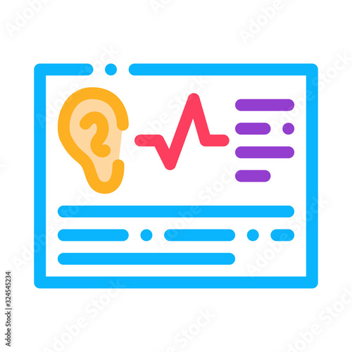 Article Hearing Icon Vector. Outline Article Hearing Sign. Isolated Contour Symbol Illustration