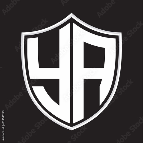 YA Logo monogram with shield shape isolated on outline design template Free Download YA Logo monogram with shield shape isolated on outline design template - GFXLoad