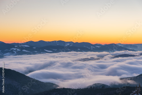Mountains winter landscapes in Carpathians  © reme80