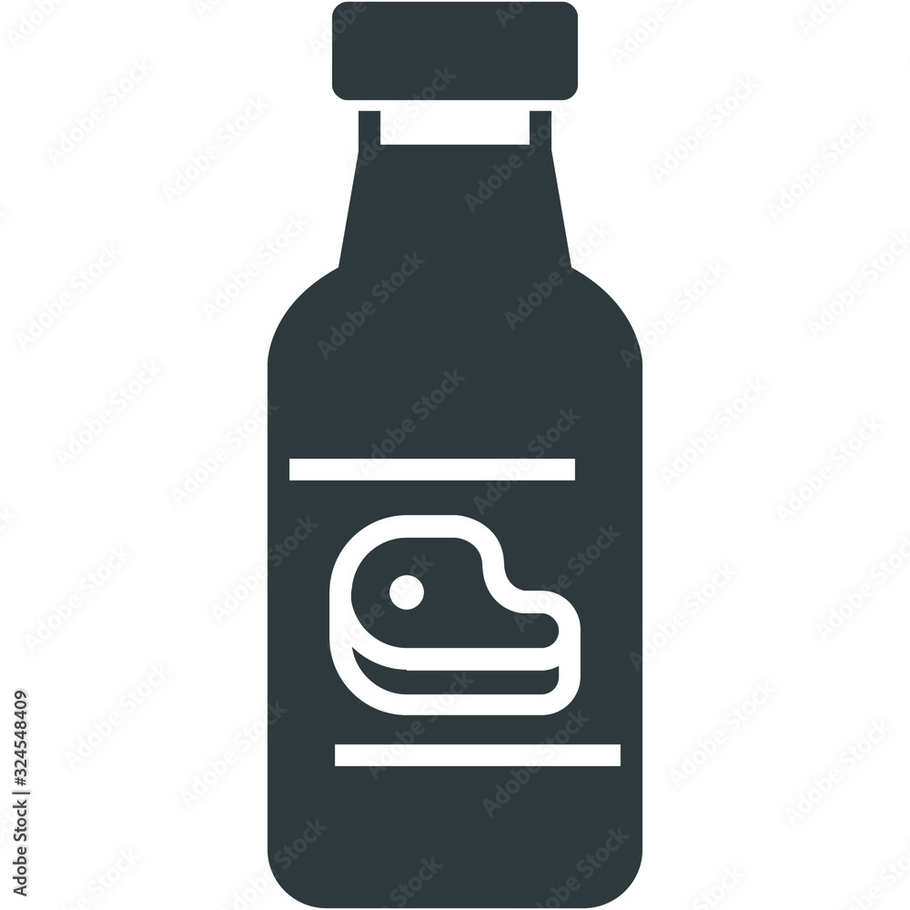 Barbecue sauce icons on white background Barbecue sauce icons on white background
