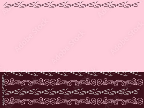 Horizontal floral postcard in muted colors
