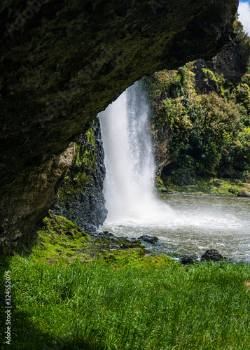 waterfall in hunua ranges regional park