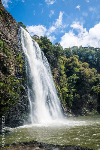 waterfall in hunua ranges regional park, new zealand