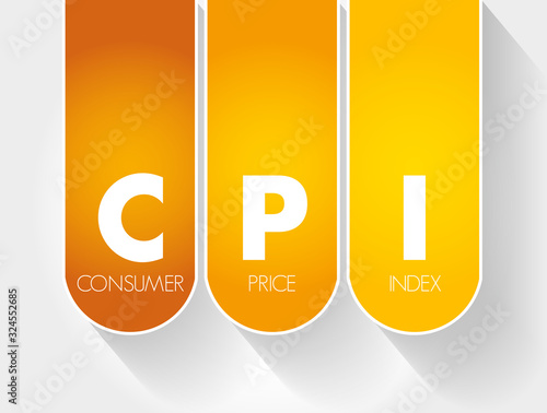 CPI - Consumer Price Index acronym, business concept background